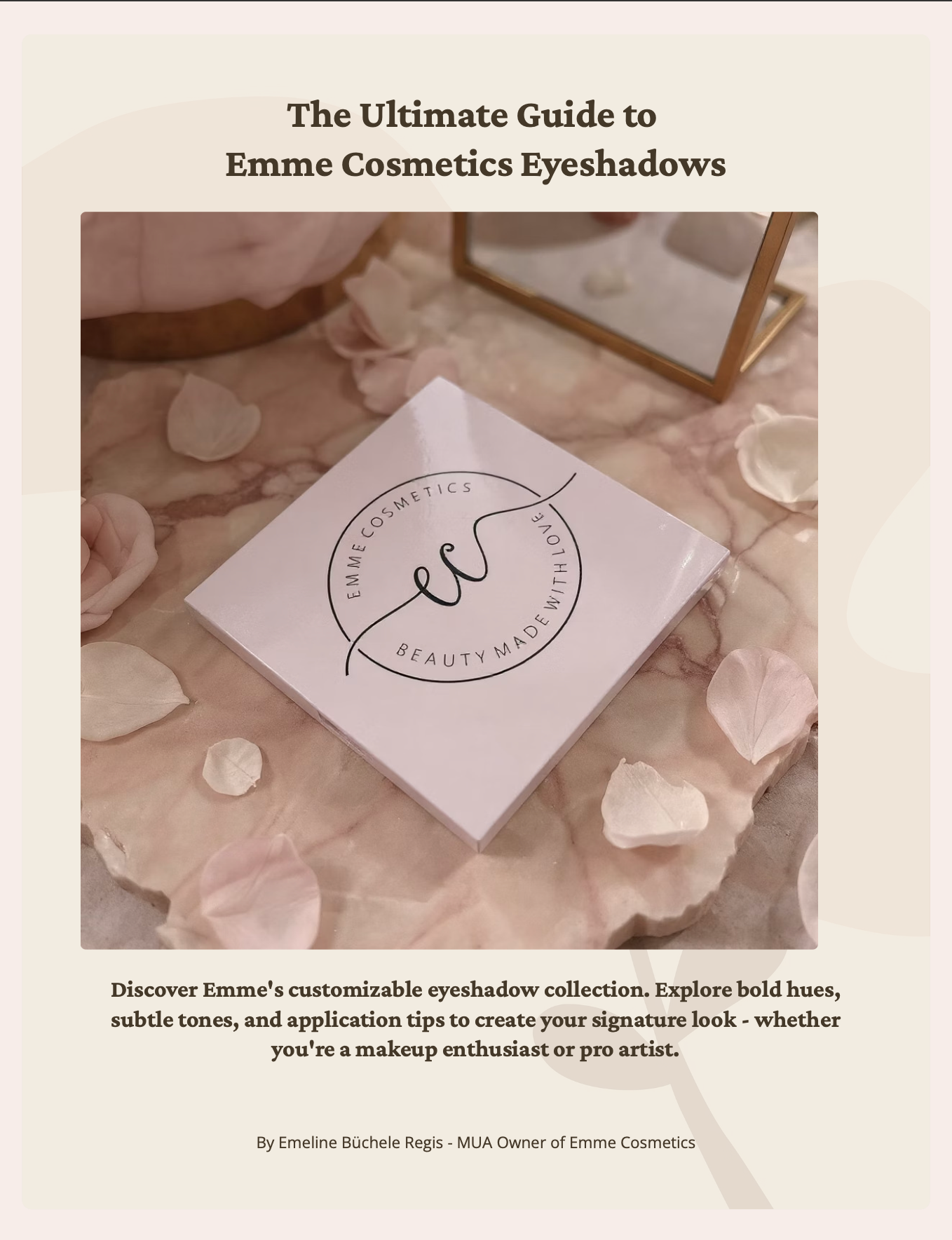 The Ultimate Guide to Emme Cosmetics Eyeshadows