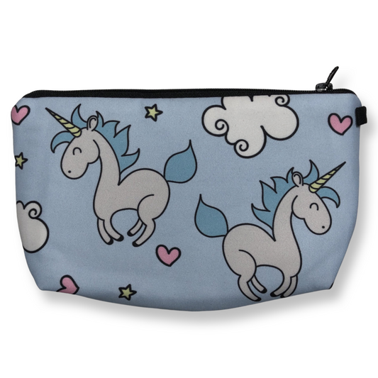 Blue - Unicorns and Clouds - Unicorn Makeup Bag