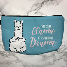 Teal - This Yoga Llama Lives Without Drama - Llama Makeup Bag
