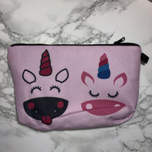 Pink - Unicorn Faces - Unicorn Makeup Bag