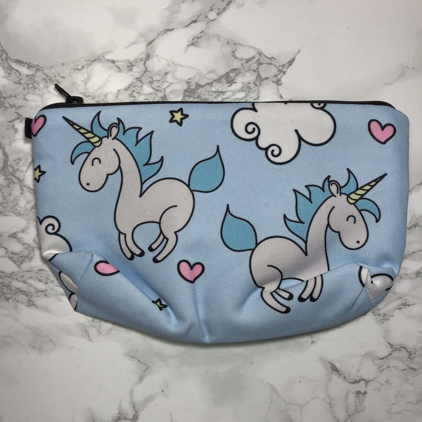 Blue - Unicorns and Clouds - Unicorn Makeup Bag
